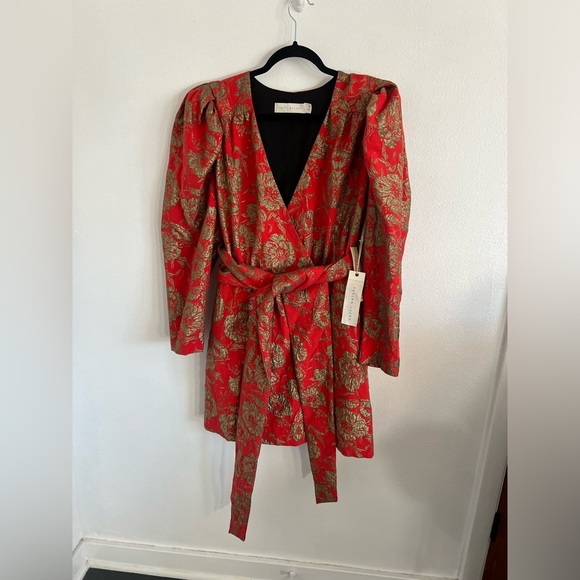 NWT Kate Hudson Happy X Nature sustainable brand embroidered dress, size 12 - Picture 2 of 8